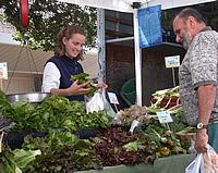 Annie at the farmers market