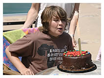 David and his 13th birthday cake
