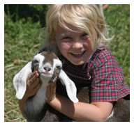 Elisa and baby goat