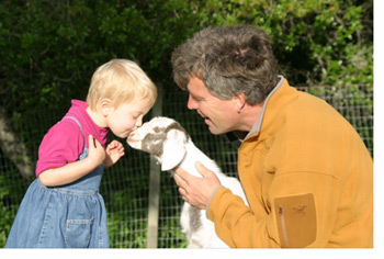 Elisa, Tom and baby goat