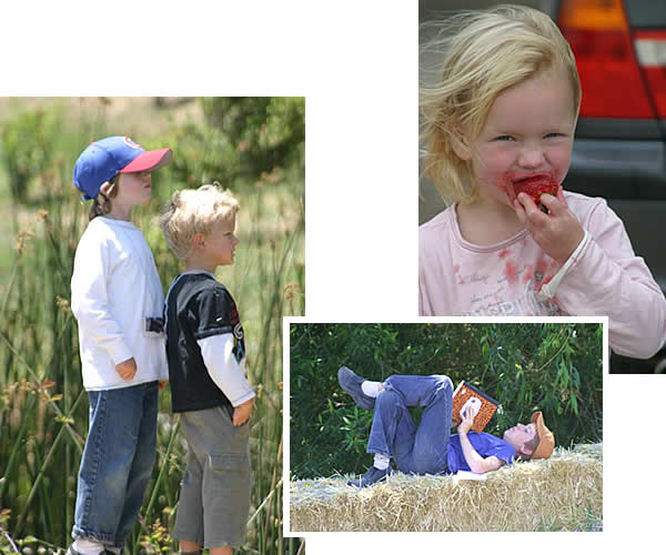 children on the farm