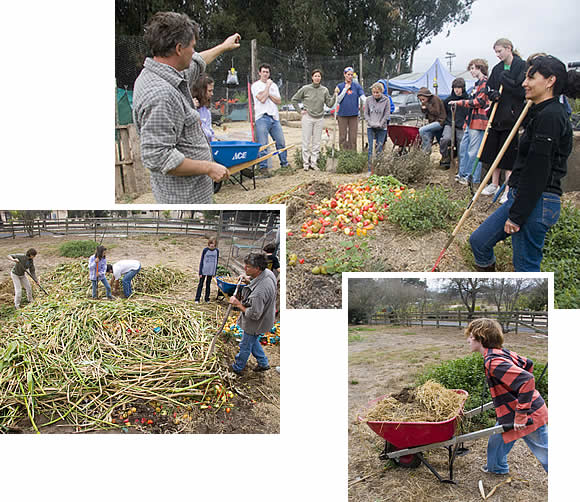 Odyssey School kids prepare compost