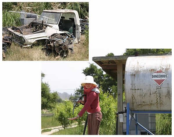 dead truck and empty diesel tank