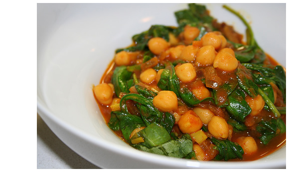 Evil Jungle Prince's photo of chickpea curry with fresh spinach