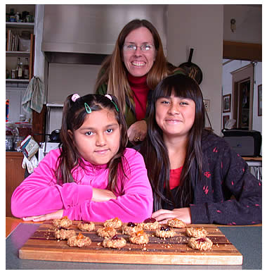 Debbie, Angel and Jenny and a fresh batch of cookies!